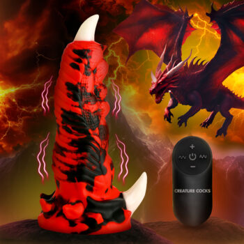 Red Talon Vibrating Silicone Dildo