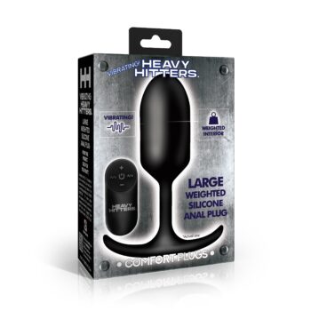 Vibrating Large Weighted Silicone Anal Plug - Image 5