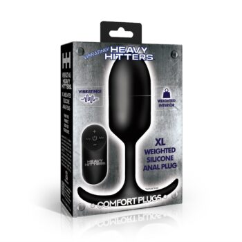 Vibrating XL Weighted Silicone Anal Plug - Image 5