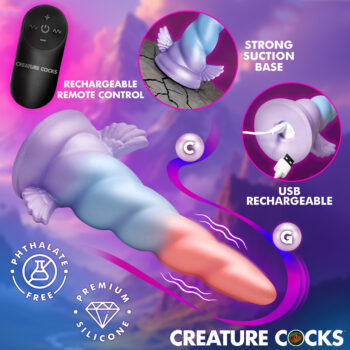 Deluxe Dream Rider Vibrating Unicorn Silicone Dildo - Image 2