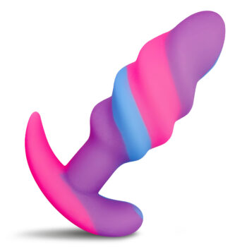 Unicorn Swirl Silicone Butt Plug - Small - Image 4