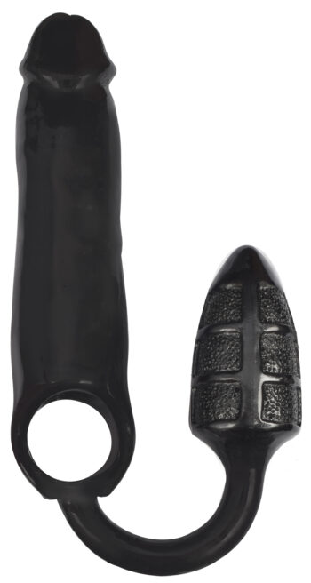 XXXPander Sheath with Double Textured Plug - Black