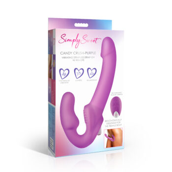 Candy Crush - Purple Vibrating Strapless Strap-On w/ Remote - Image 5