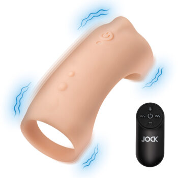 Vibrating Silicone Penis Sleeve - Light - Image 5