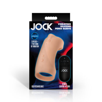 Vibrating Silicone Penis Sleeve - Light - Image 6