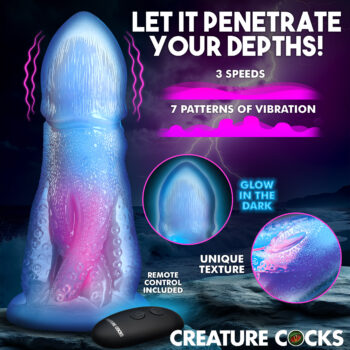 Cocktopus Deluxe Glow-in-the-Dark Vibrating Silicone Dildo - Image 2