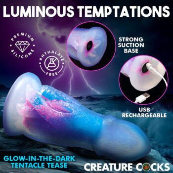 Cocktopus Deluxe Glow-in-the-Dark Vibrating Silicone Dildo - Image 3