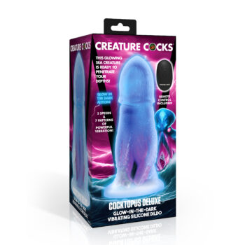 Cocktopus Deluxe Glow-in-the-Dark Vibrating Silicone Dildo - Image 6