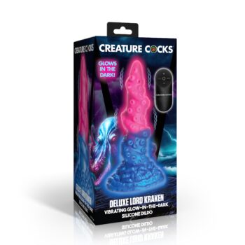 Deluxe Lord Kraken Vibrating Glow-in-the-Dark Silicone Dildo - Image 5