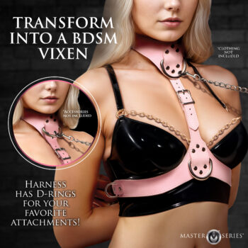 Vixen Female Chest Harness - Pink - Image 3