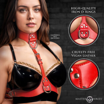 Vixen Female Chest Harness - Red - Image 11