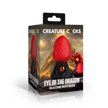 Eye of the Dragon Silicone Butt Plug - Red - Image 5