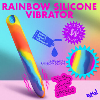 Rainbow Silicone Vibrator - Image 2