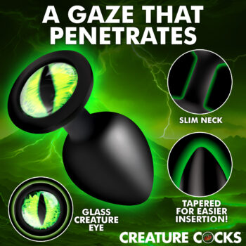 Creature Eye Green Eye Silicone Butt Plug - Medium - Image 2