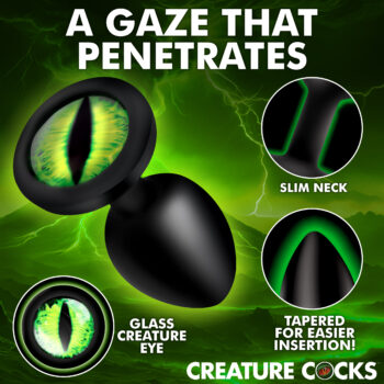 Creature Eye Green Eye Silicone Butt Plug - Small - Image 2