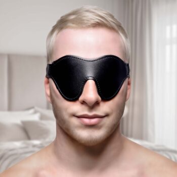 Black Fleece Lined Blindfold - Image 4