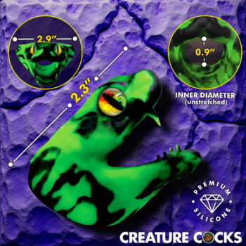 Master Cobra Silicone Cock Ring - Green - Image 3