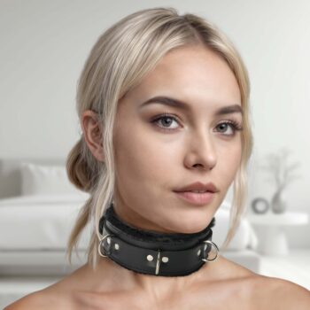 Strict Leather Premium Fur Lined Locking Collar- SM - Image 5